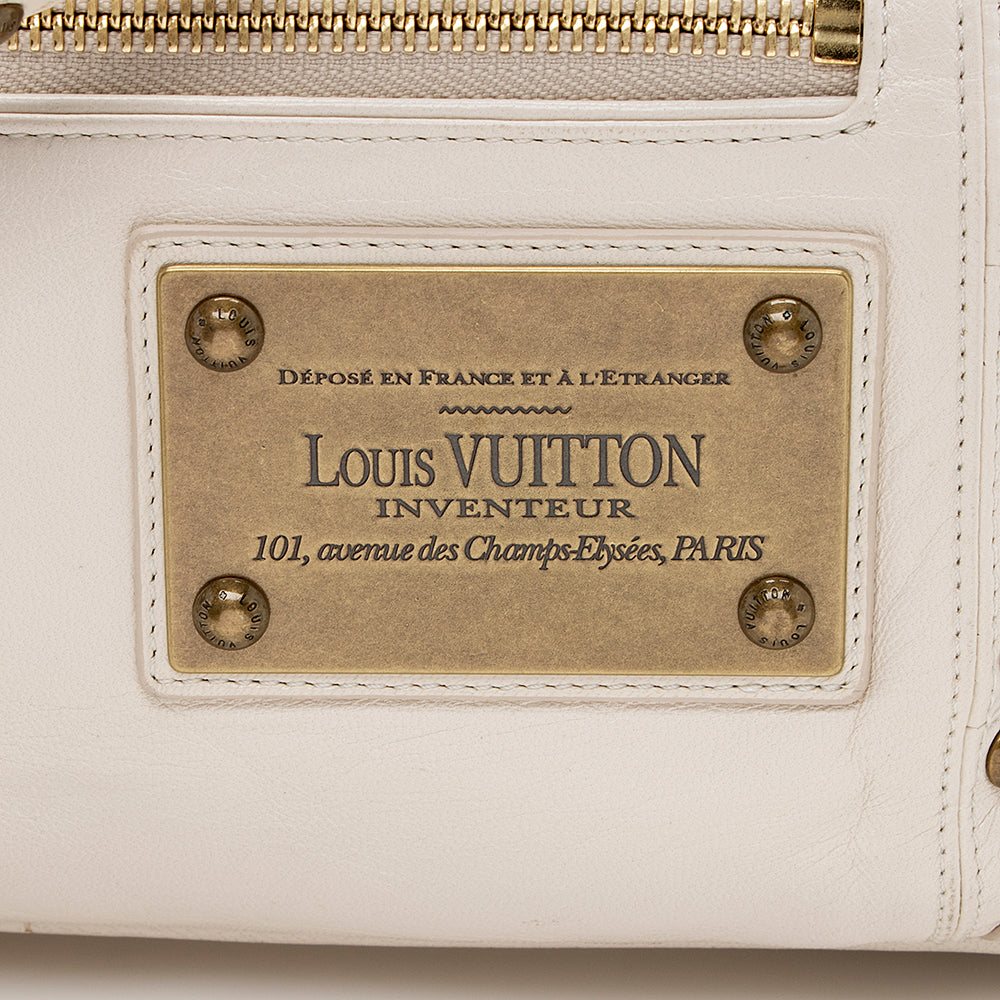 Louis Vuitton Leather Limited Edition Riveting Satchel - FINAL SALE (SHF-15156)