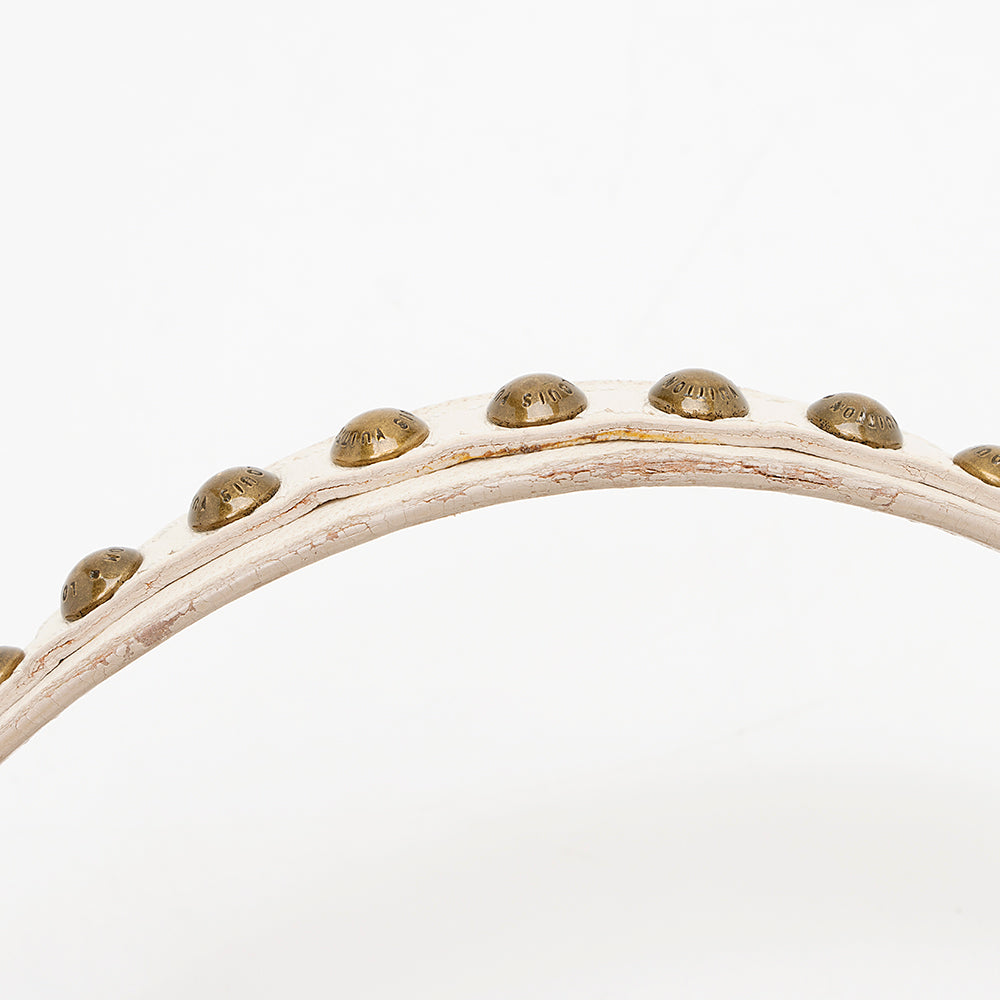 Louis Vuitton Leather Limited Edition Riveting Satchel - FINAL SALE (SHF-15156)