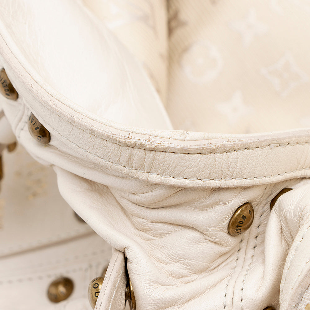 Louis Vuitton Leather Limited Edition Riveting Satchel - FINAL SALE (SHF-15156)