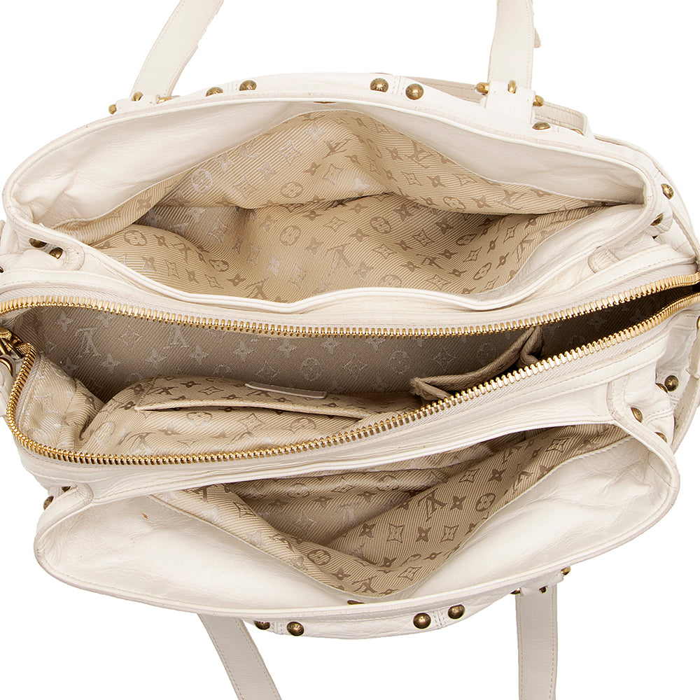 Louis Vuitton Leather Limited Edition Riveting Satchel - FINAL SALE (SHF-15156)