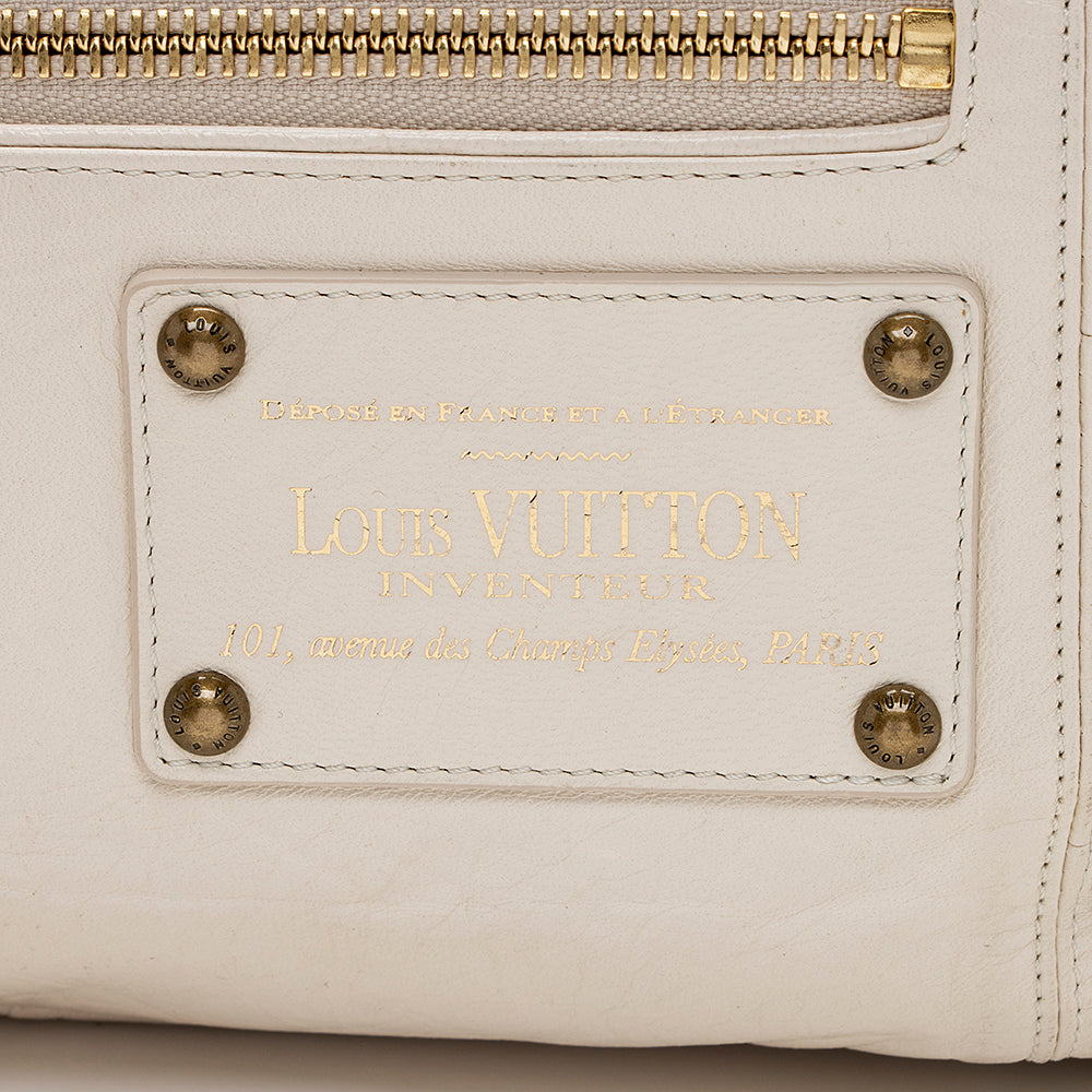 Louis Vuitton Leather Limited Edition Riveting Satchel - FINAL SALE (SHF-15156)