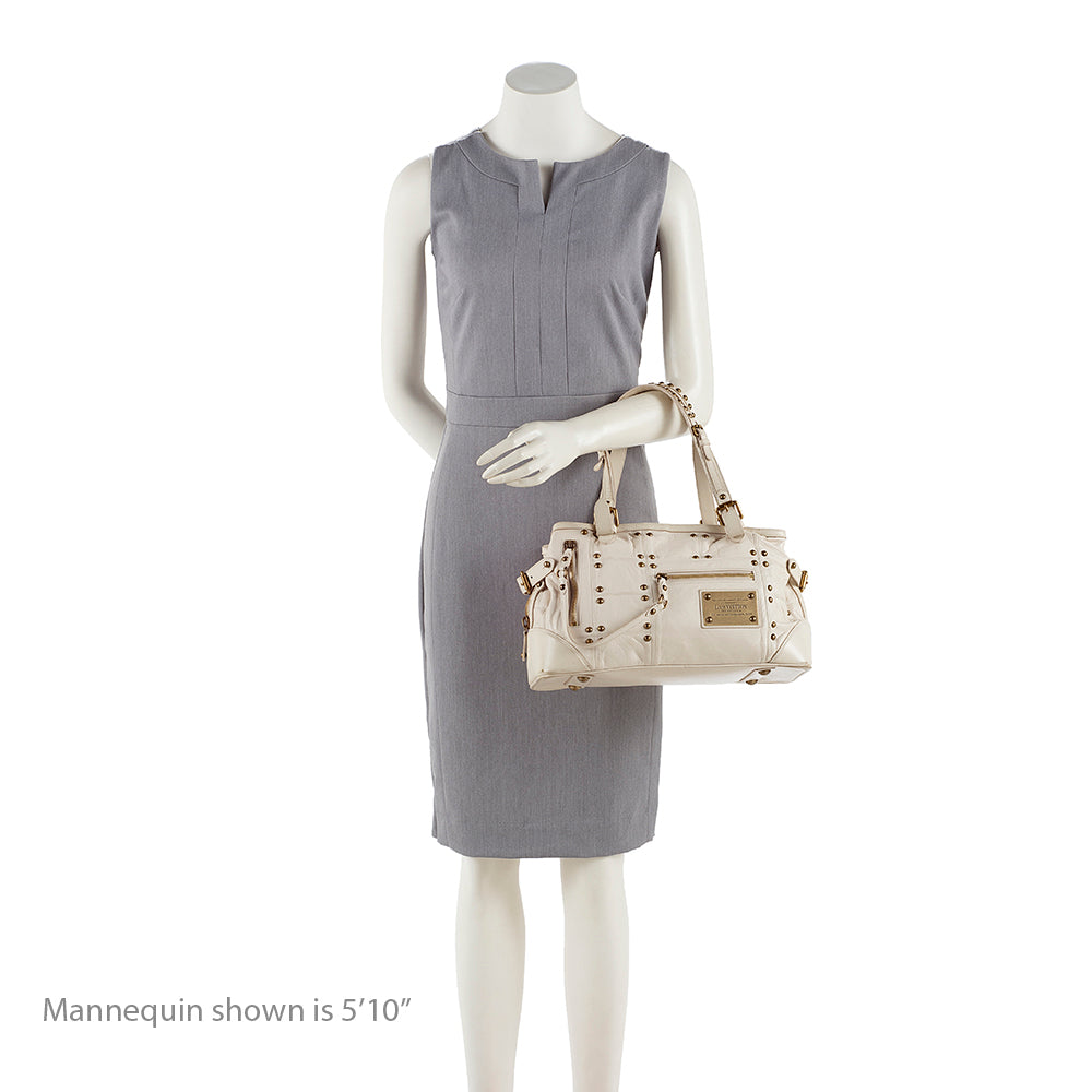 Louis Vuitton Leather Limited Edition Riveting Satchel - FINAL SALE (SHF-15156)