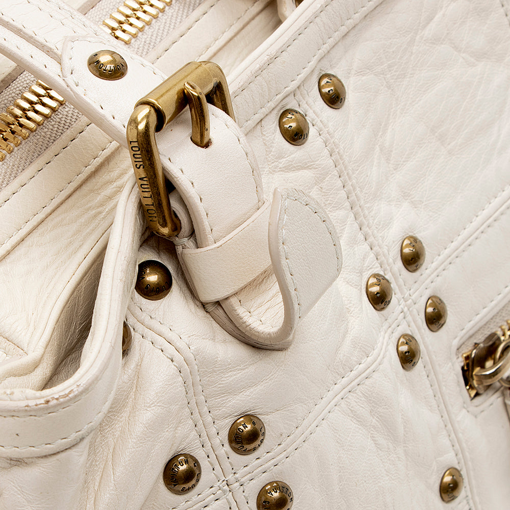 Louis Vuitton Leather Limited Edition Riveting Satchel - FINAL SALE (SHF-15156)