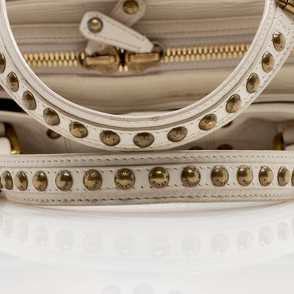 Louis Vuitton Leather Limited Edition Riveting Satchel - FINAL SALE (SHF-15156)