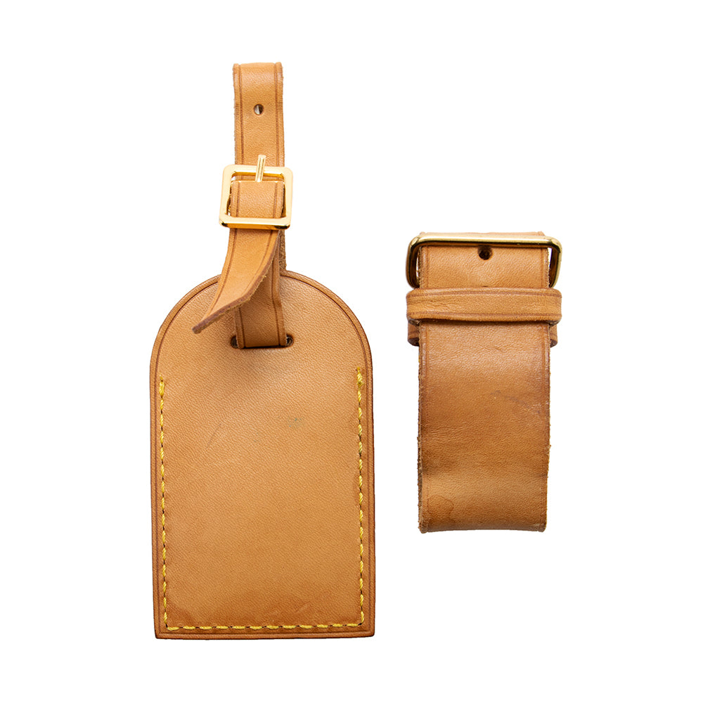 Louis Vuitton Leather Luggage Tag and Handle Fastener (SHF-19203)