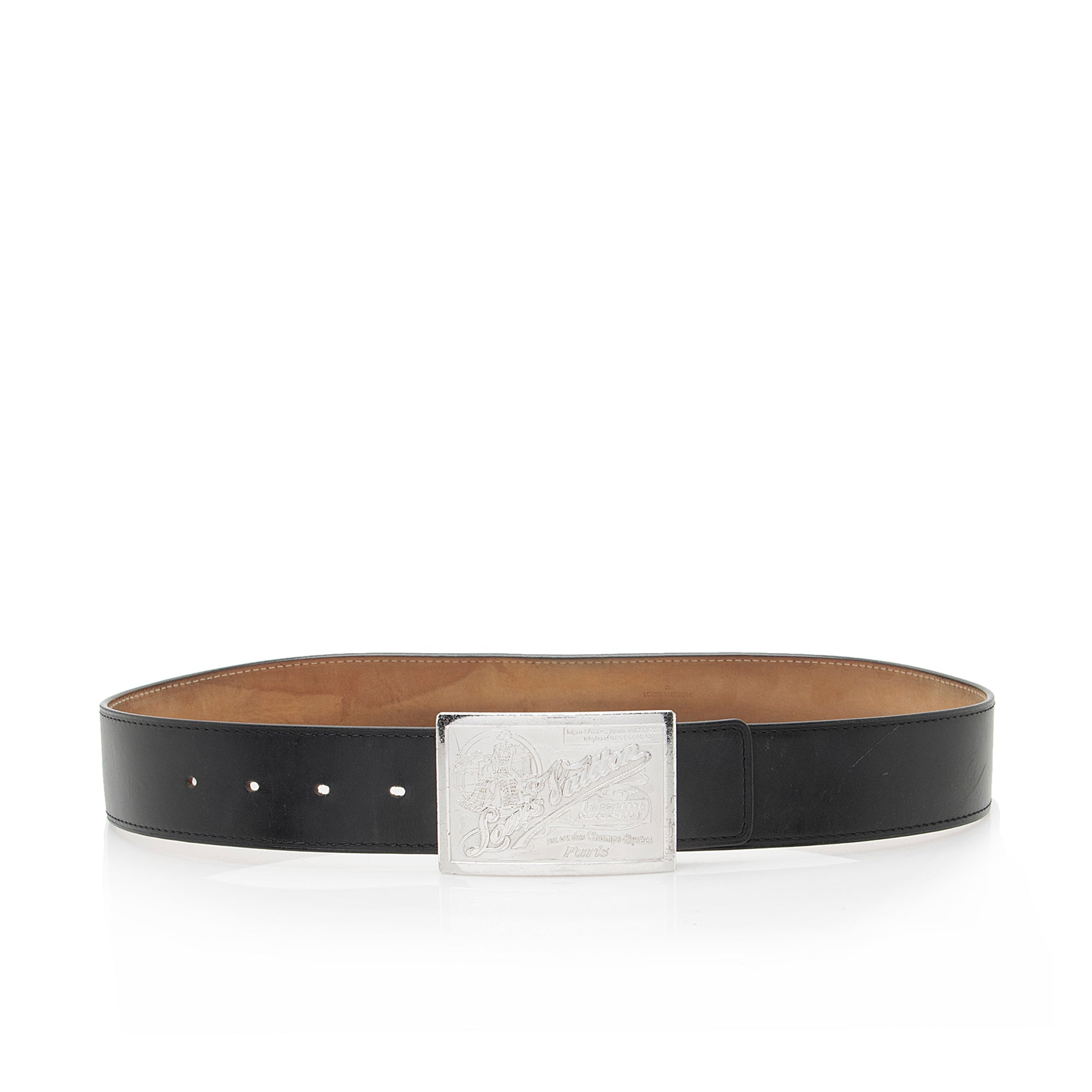 Louis Vuitton Leather Travelling Requisites Belt - Size 34 / 85 (SHF-22260)