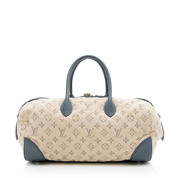 Louis Vuitton Jaune Monogram Denim Limited Edition Speedy Round MM Bag Louis  Vuitton