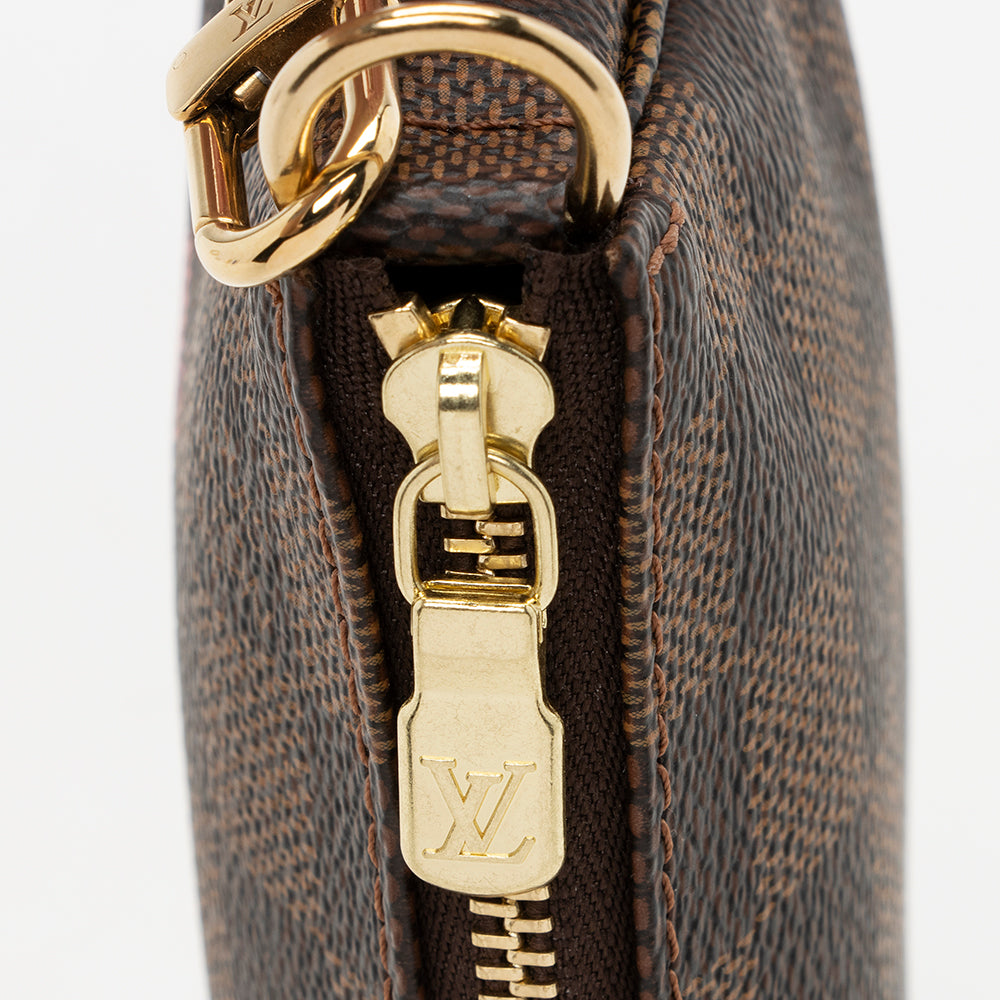 Louis Vuitton Limited Edition Damier Ebene Animation Mini Pochette (SHF-14837)