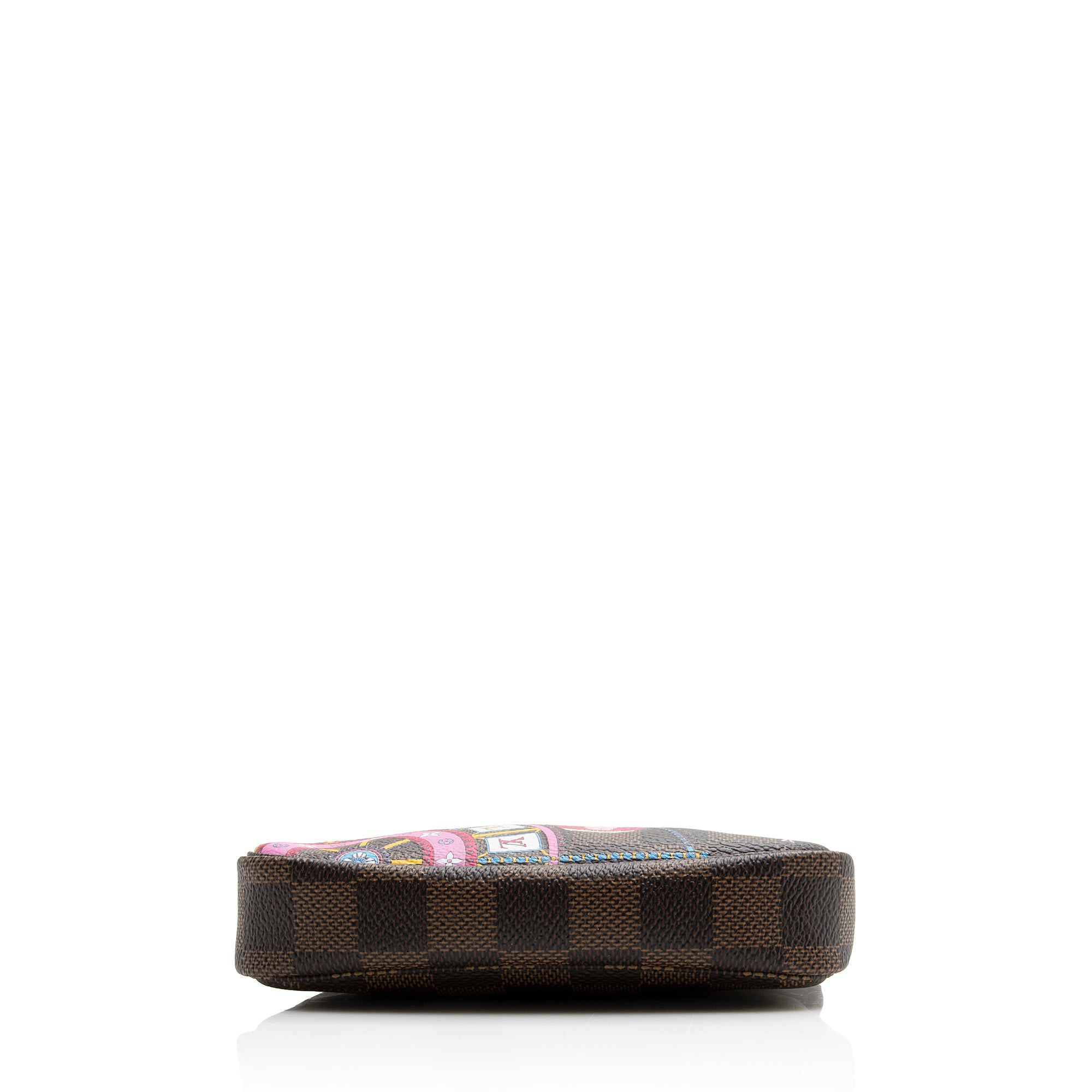 Louis Vuitton Limited Edition Damier Ebene Big Wheel Mini Pochette Accessoires (SHF-22269)