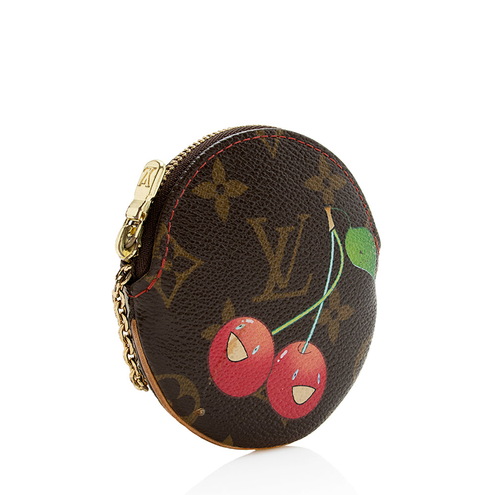 Louis Vuitton Limited Edition Monogram Cerises Round Coin Pouch (SHF-22151)