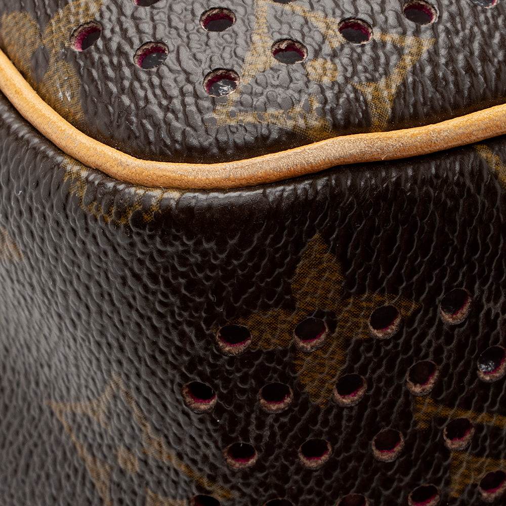 Louis Vuitton Limited Edition Monogram Canvas Perforated Speedy 30 Satchel (SHF-20760)