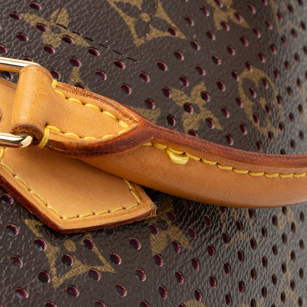 Louis Vuitton Limited Edition Monogram Canvas Perforated Speedy 30 Satchel (SHF-20760)