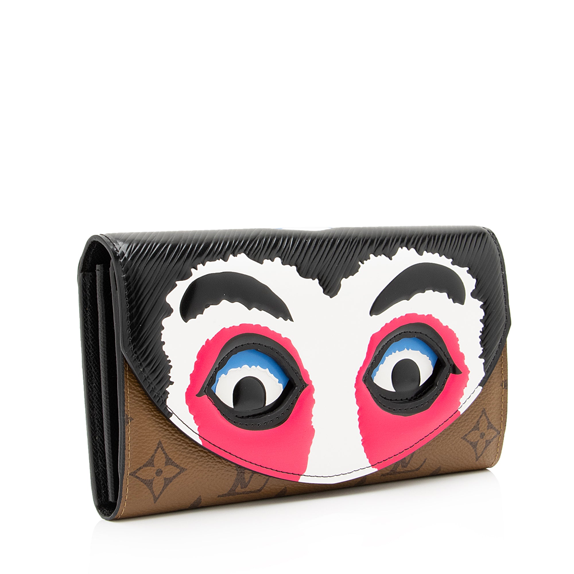 Louis Vuitton Limited Edition Reverse Monogram Kabuki Sarah Wallet (SHF-23935)