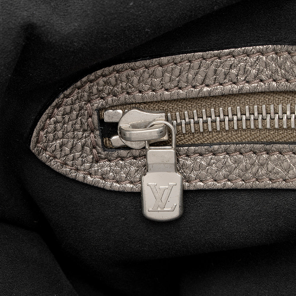 Louis Vuitton Metallic Mahina Leather L Hobo - FINAL SALE (SHF-19533)