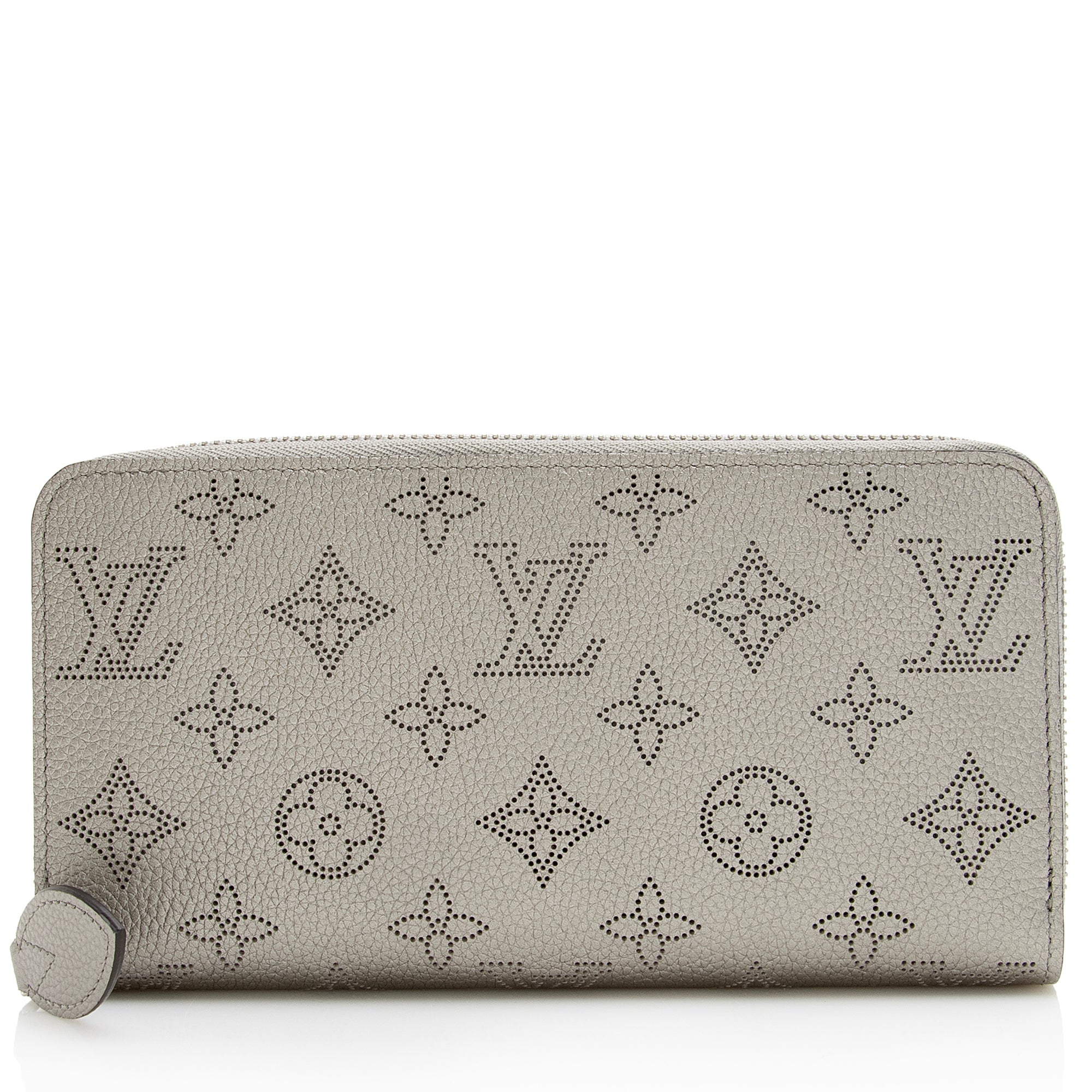Louis Vuitton Metallic Mahina Leather Zippy Wallet (SHF-22980)