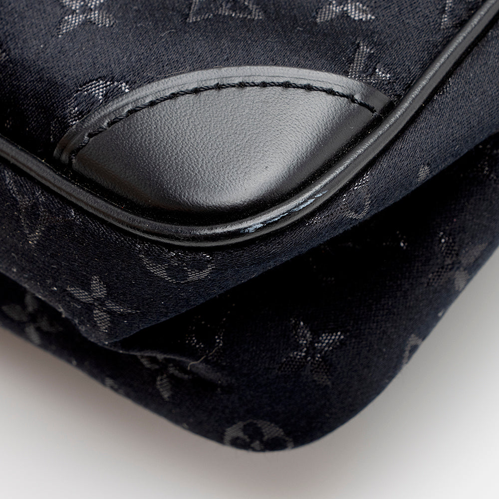 Louis Vuitton Mini Monogram Satin Boulogne Shoulder Bag (SHF-16548)