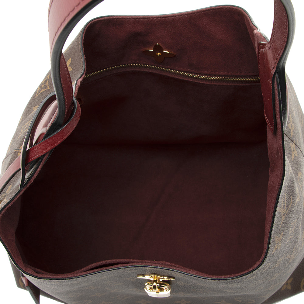Louis Vuitton Monogram Canvas Flower Hobo (SHF-21532)