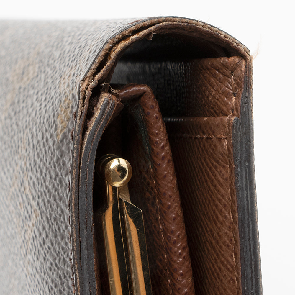 Louis Vuitton Monogram Canvas French Purse Wallet (SHF-21377)