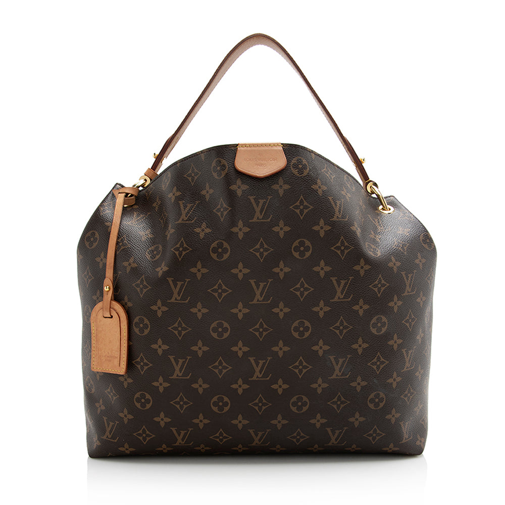 Louis Vuitton Monogram Canvas Graceful MM Hobo (SHF-22026)