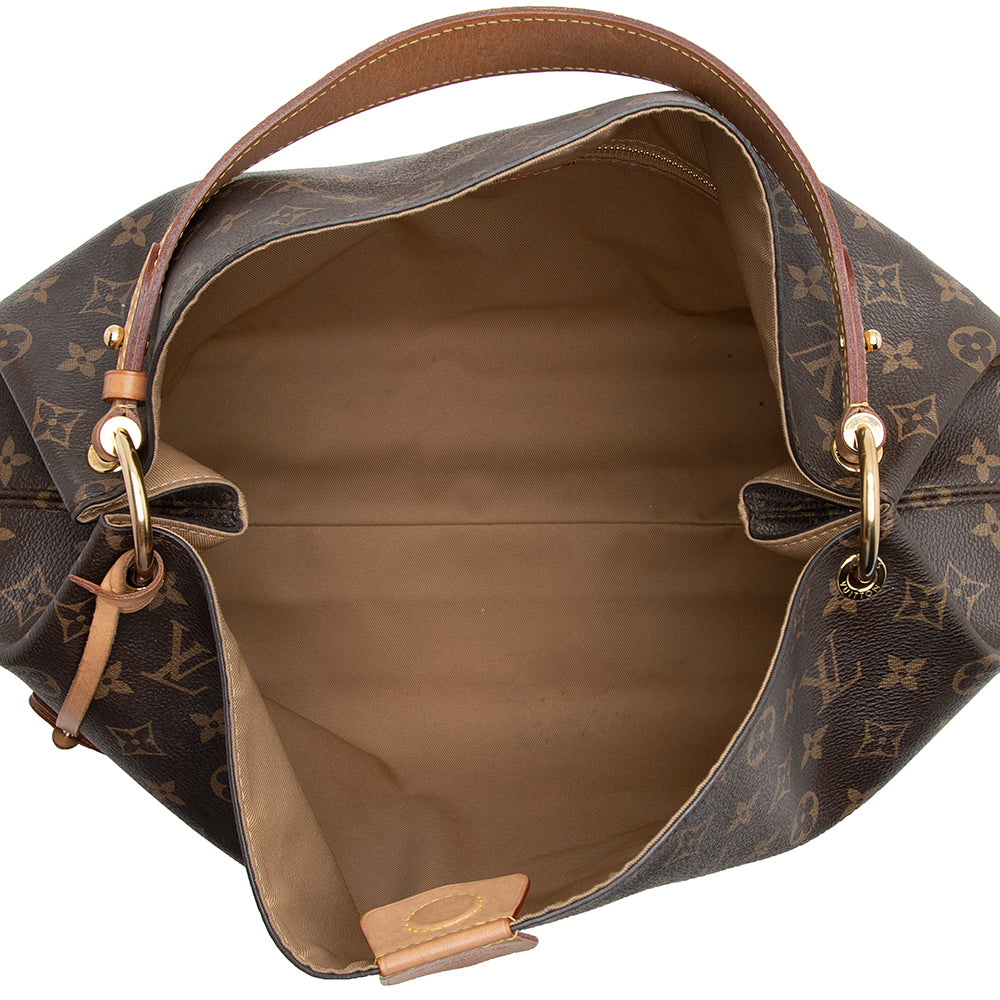Louis Vuitton Monogram Canvas Graceful MM Hobo (SHF-22026)