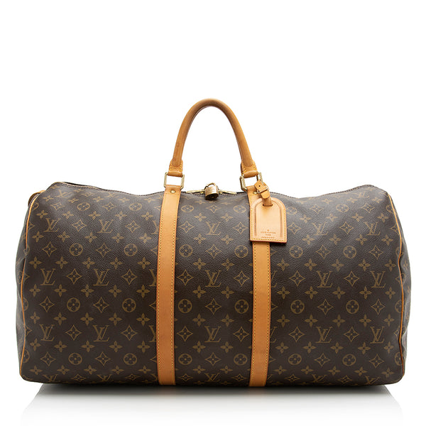 Louis Vuitton Canvas Keepall 55 Duffle Bag (SHF-22928) – LuxeDH