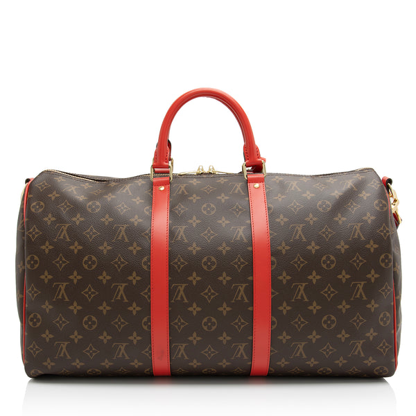 Louis Vuitton Monogram Keepall Bandouliere 50 Boston Duffle Bag