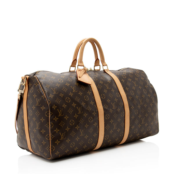 Louis Vuitton Monogram Keepall Travel Duffel Bag Size 55