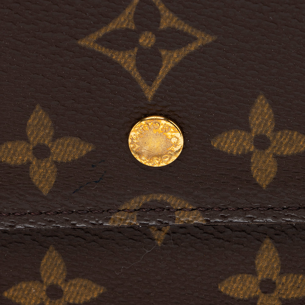 Louis Vuitton Monogram Canvas Passport Wallet (SHF-18693)