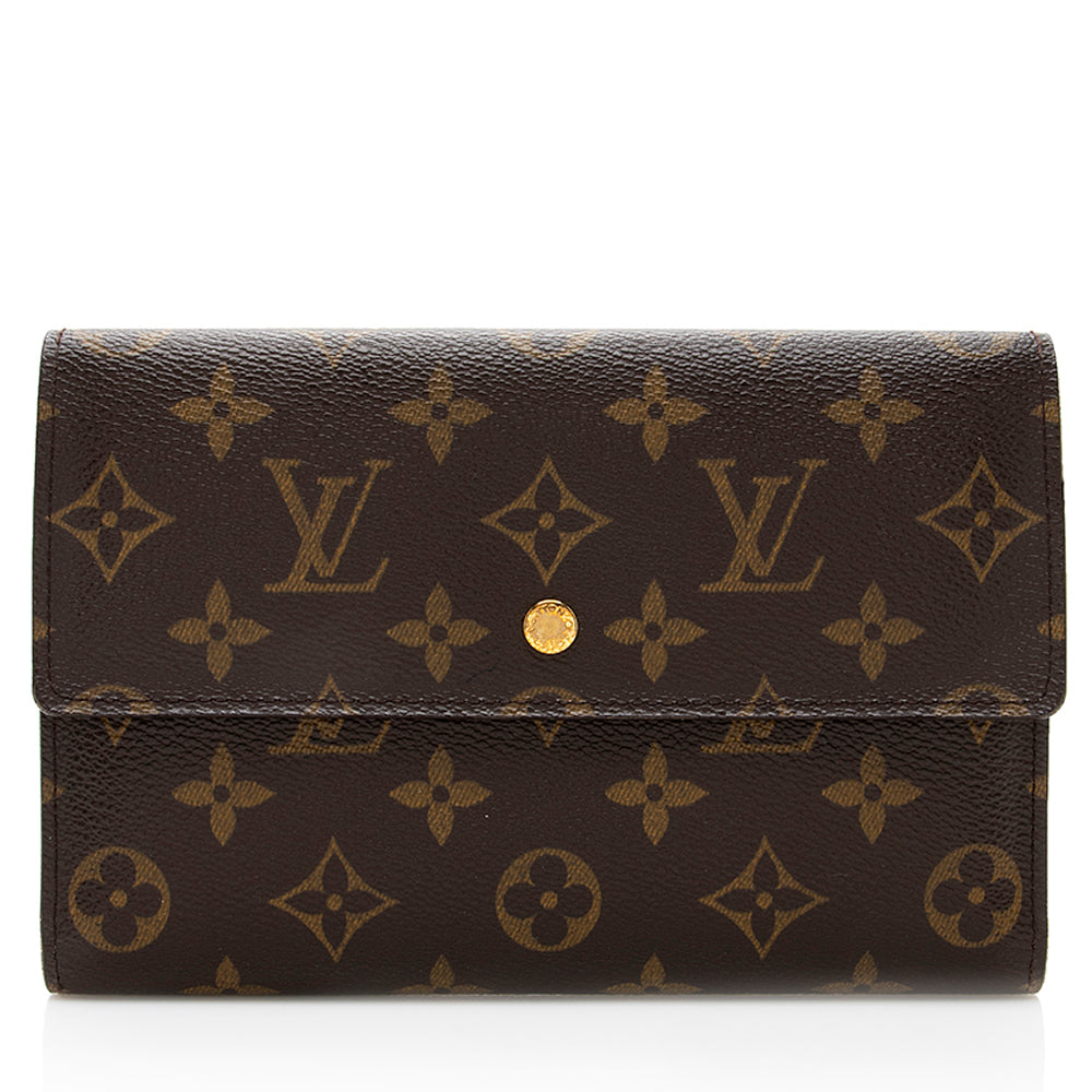 Louis Vuitton Monogram Canvas Passport Wallet (SHF-18693)