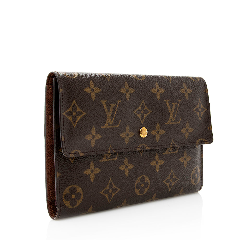 Louis Vuitton Monogram Canvas Passport Wallet (SHF-18693)