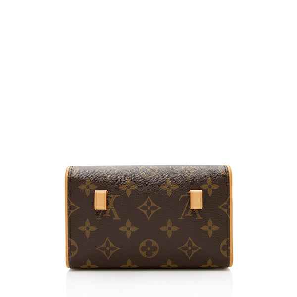 Louis Vuitton brown leather monogram canvas belt bag for Sale in