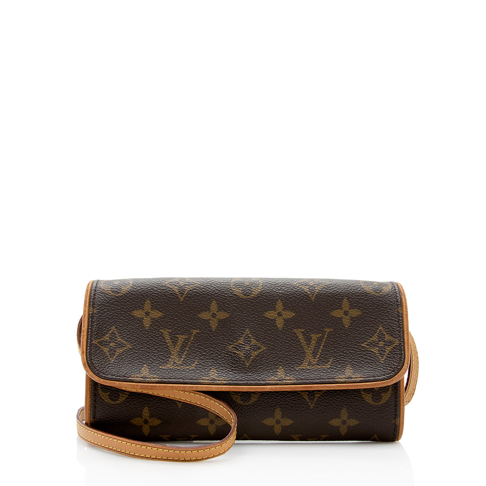 Louis Vuitton Vintage Monogram Canvas Pochette Twin PM Shoulder Bag (SHF-17997)