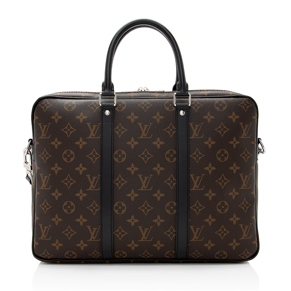 Louis Vuitton Monogram Canvas Porte-Documents Voyage PM Messenger Bag (SHF-21188)