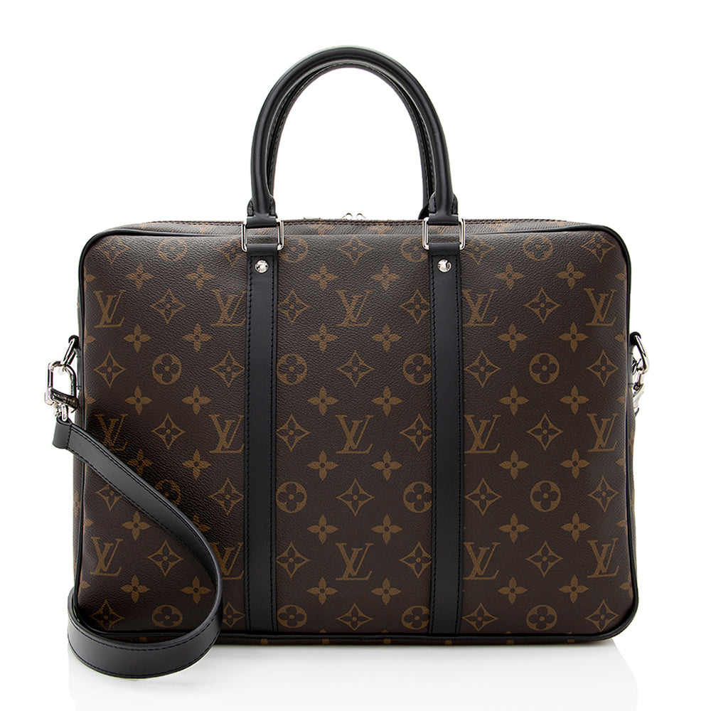 Louis Vuitton Monogram Canvas Porte-Documents Voyage PM Messenger Bag (SHF-21188)