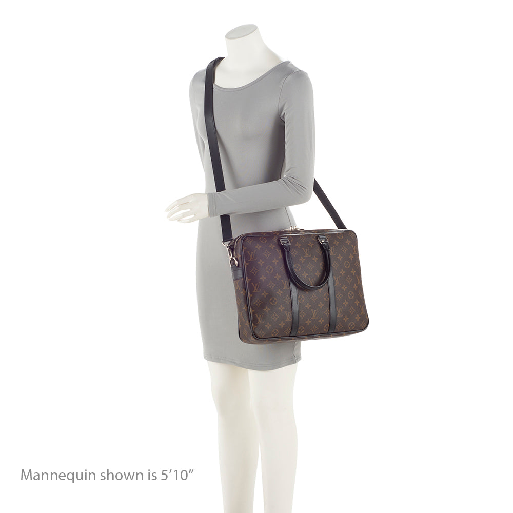 Louis Vuitton Monogram Canvas Porte-Documents Voyage PM Messenger Bag (SHF-21188)