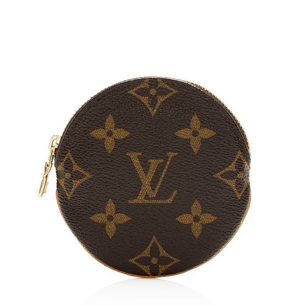 Louis Vuitton Monogram Canvas Round Coin Pouch (SHF-15553)
