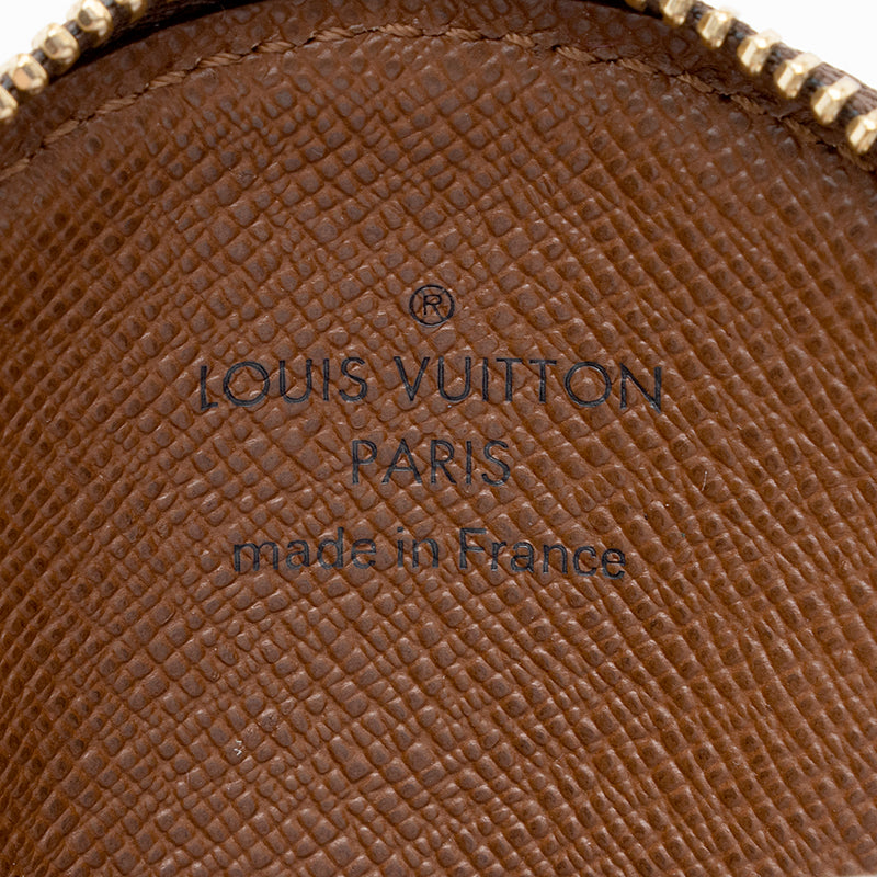 Louis Vuitton Monogram Canvas Round Coin Pouch (SHF-15553)