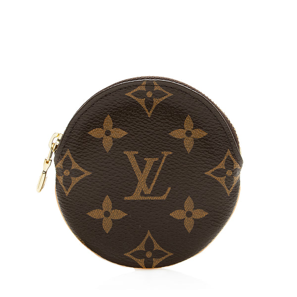 Louis Vuitton Round Zipped Coin Pouch Bag Charm with Snap Hook in Monogram  Canvas - SOLD