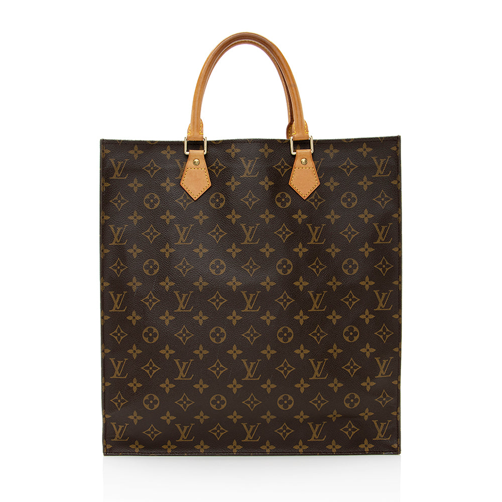 Louis Vuitton Monogram Canvas Sac Plat Tote (SHF-20594)