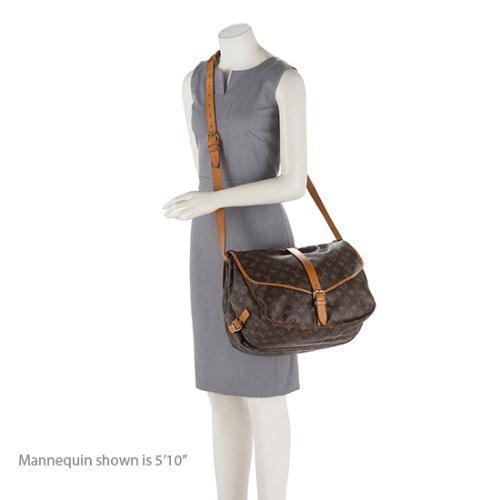 Louis Vuitton Vintage Monogram Canvas Saumur 35 Messenger Bag (SHF-18385)