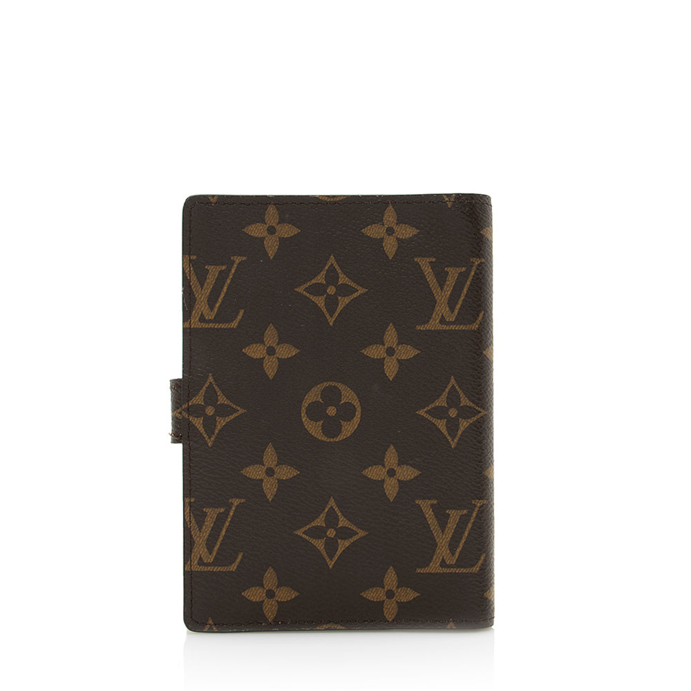 Louis Vuitton Monogram Canvas Small Ring Agenda Cover (SHF-20727)