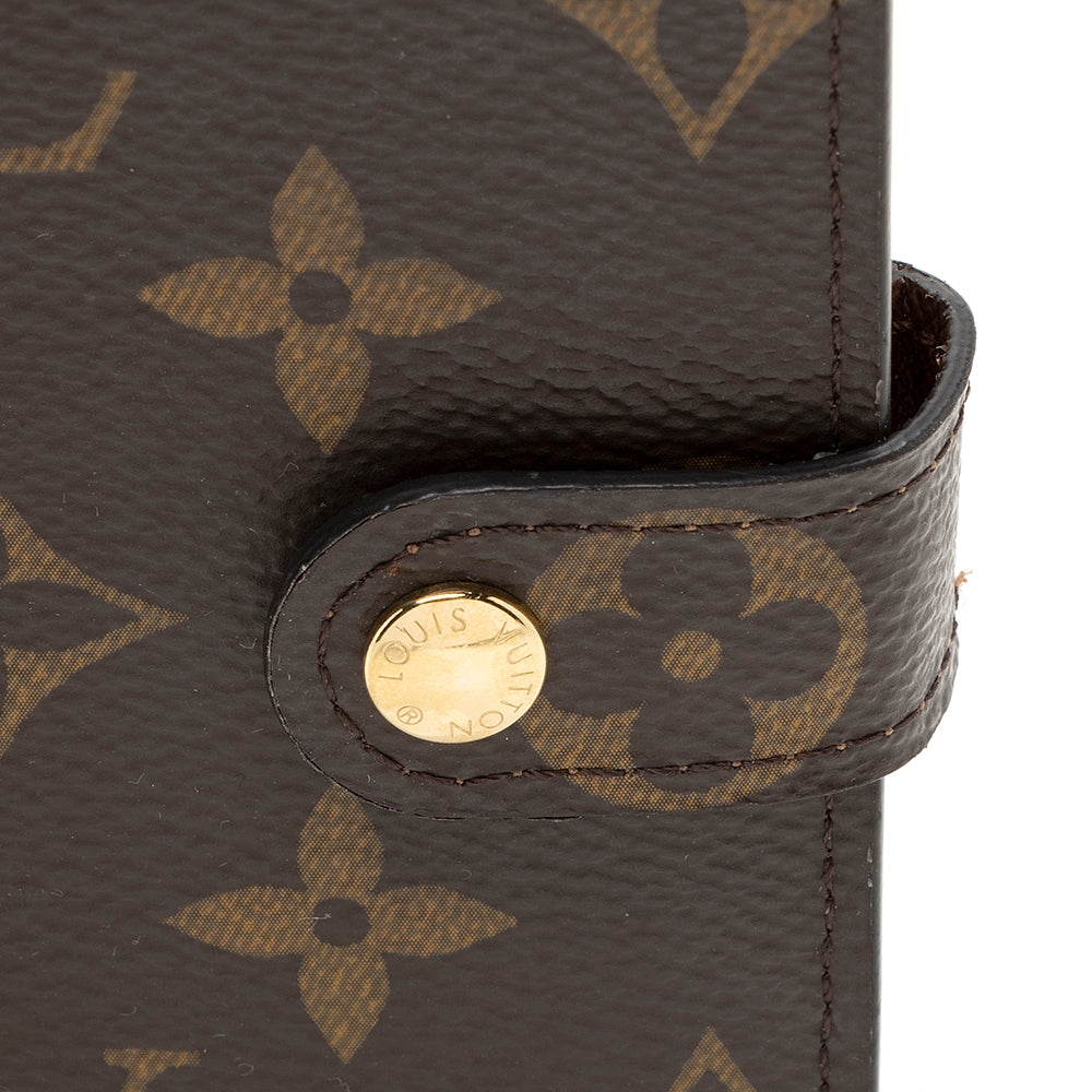 Louis Vuitton Monogram Canvas Small Ring Agenda Cover (SHF-20727)