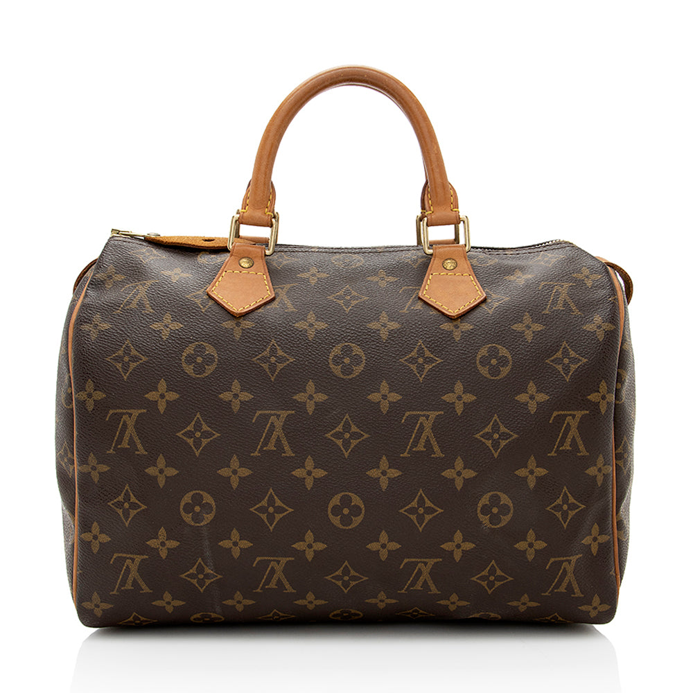 Louis Vuitton Vintage Monogram Canvas Speedy 30 Satchel (SHF-18250)