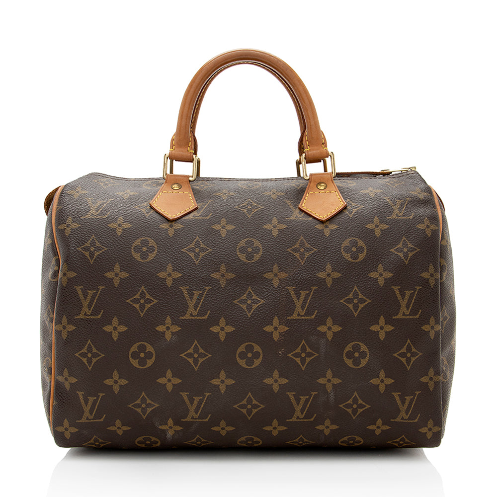 Louis Vuitton Vintage Monogram Canvas Speedy 30 Satchel (SHF-18250)
