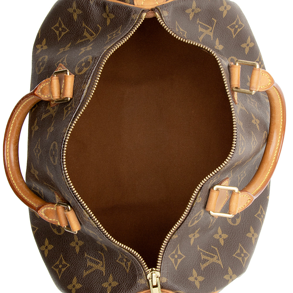 Louis Vuitton Vintage Monogram Canvas Speedy 30 Satchel (SHF-18250)