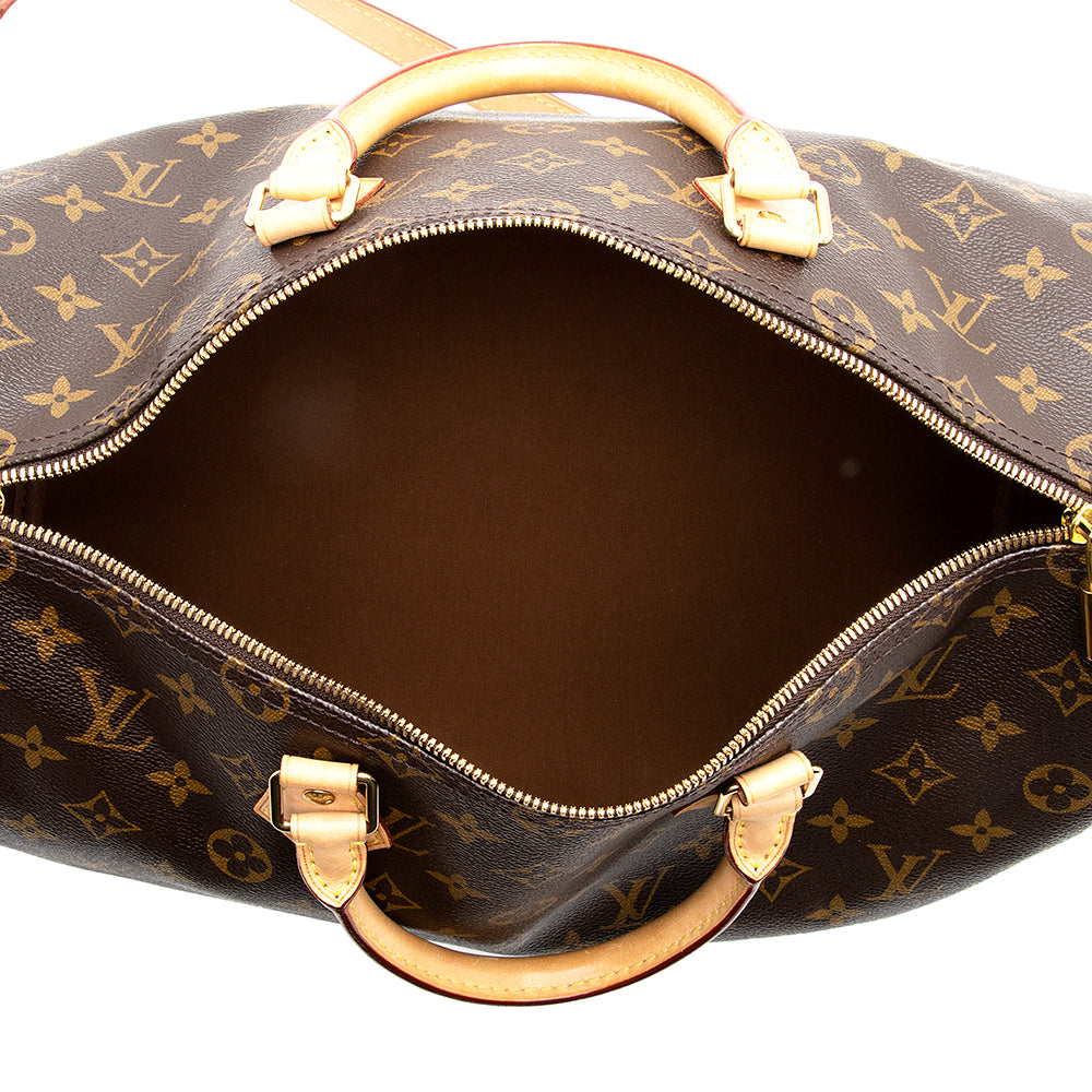 Louis Vuitton Monogram Canvas Speedy Bandouliere 35 Satchel (SHF-18557)