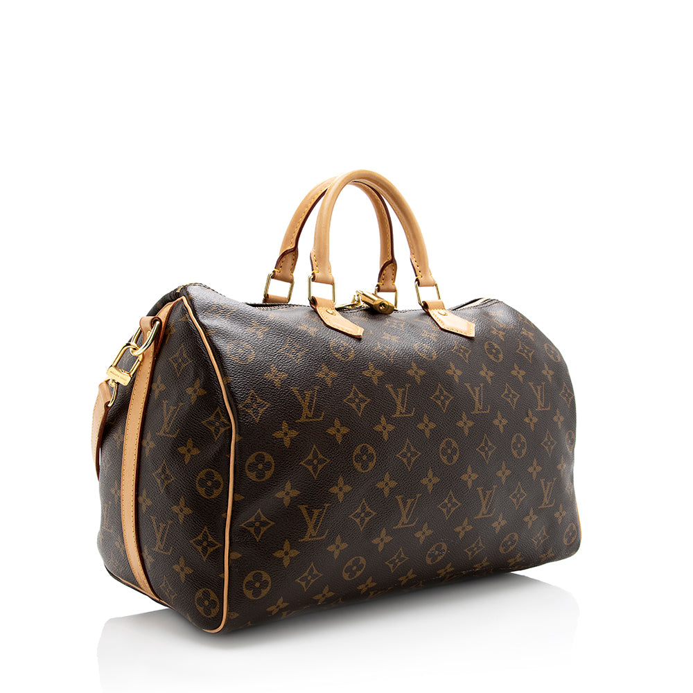 Louis Vuitton Monogram Canvas Speedy Bandouliere 35 Satchel (SHF-18557)