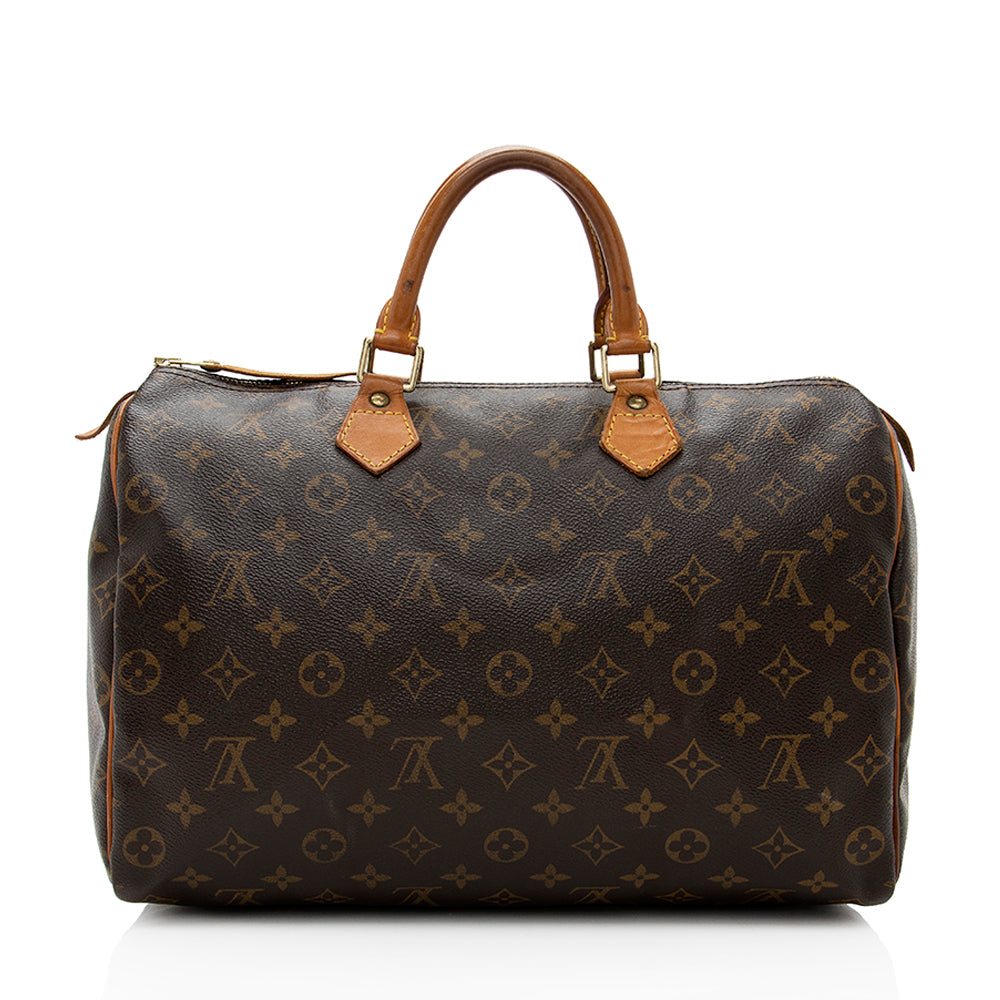 Louis Vuitton Monogram Canvas Speedy 35 Satchel (SHF-18359)