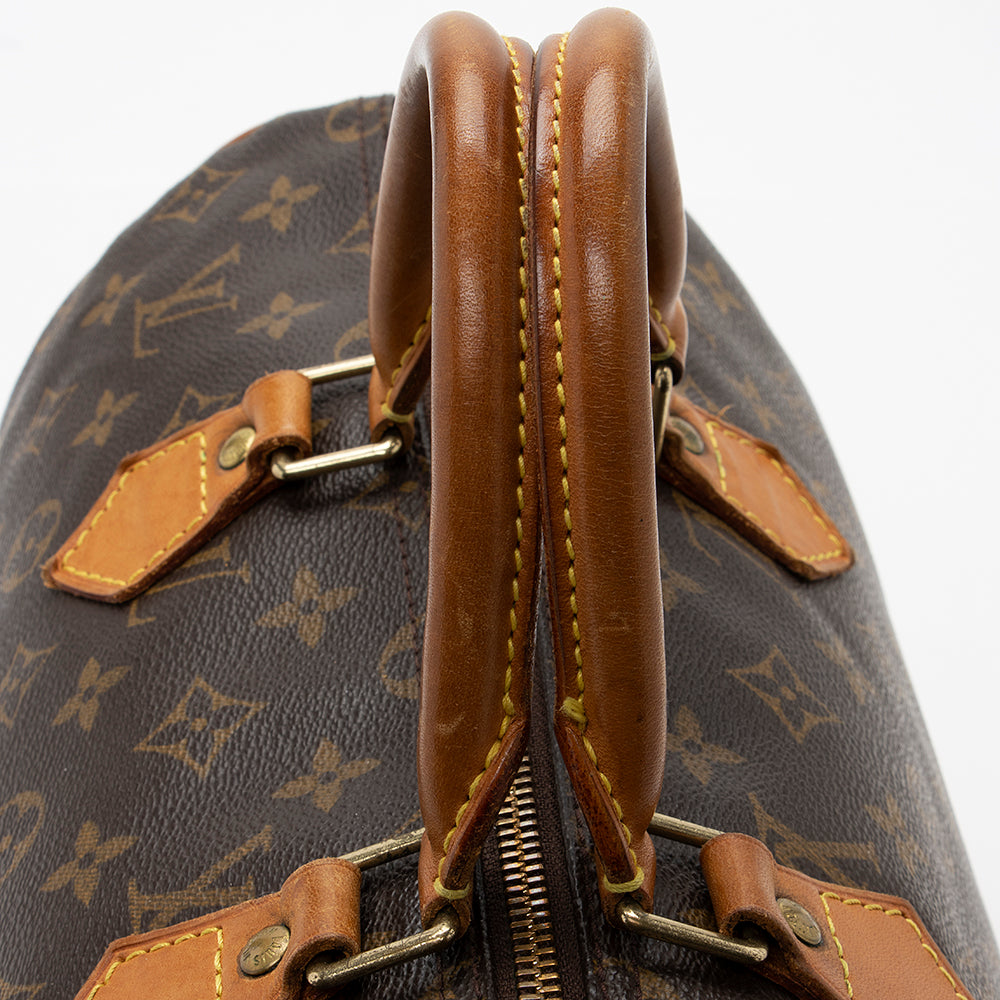 Louis Vuitton Monogram Canvas Speedy 35 Satchel (SHF-18359)