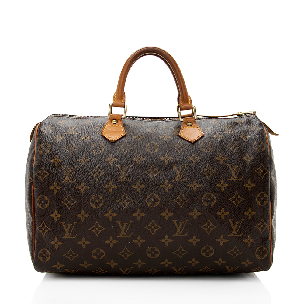 Louis Vuitton Monogram Canvas Speedy 35 Satchel (SHF-18359)